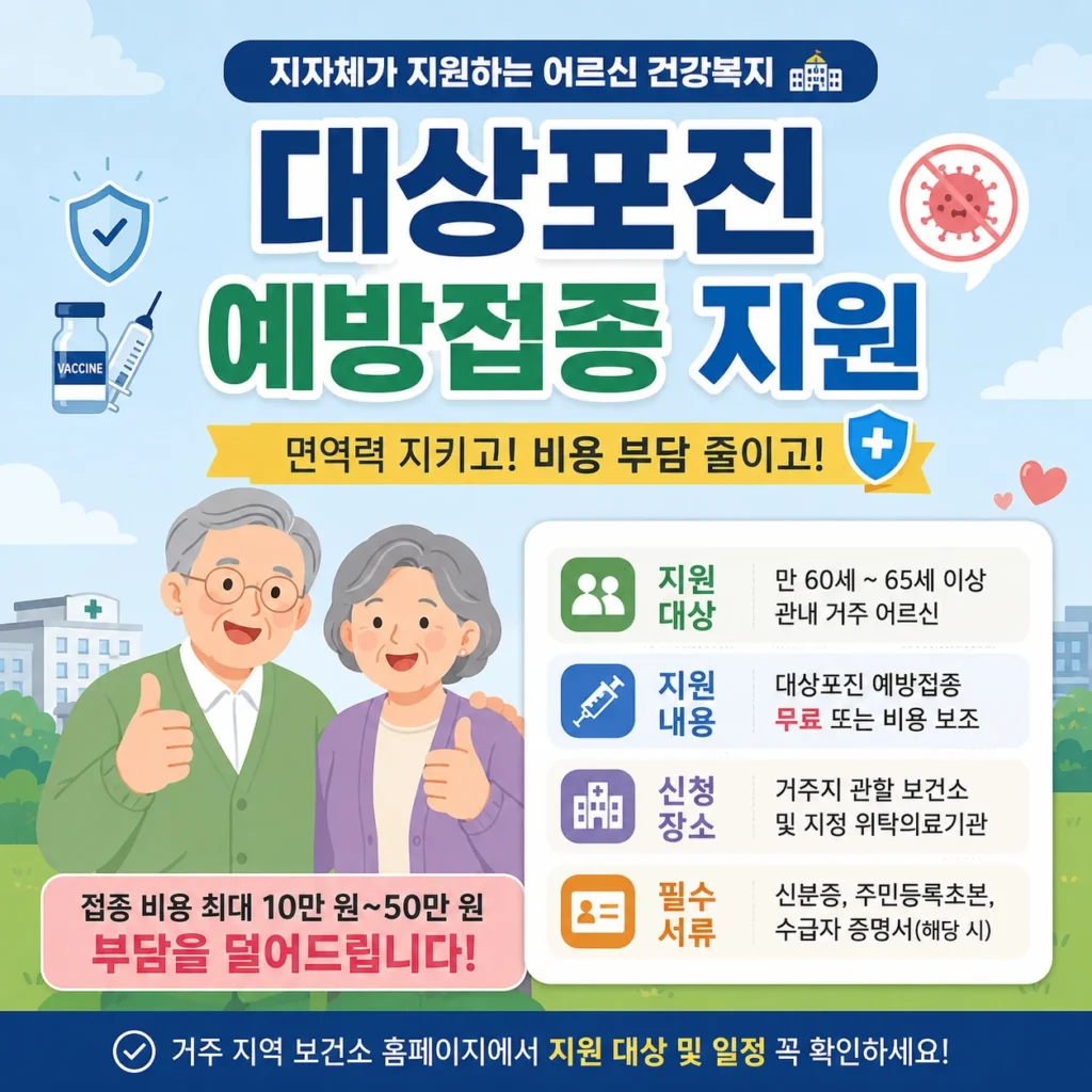 대상포진 예방접종 지원 (지자체)