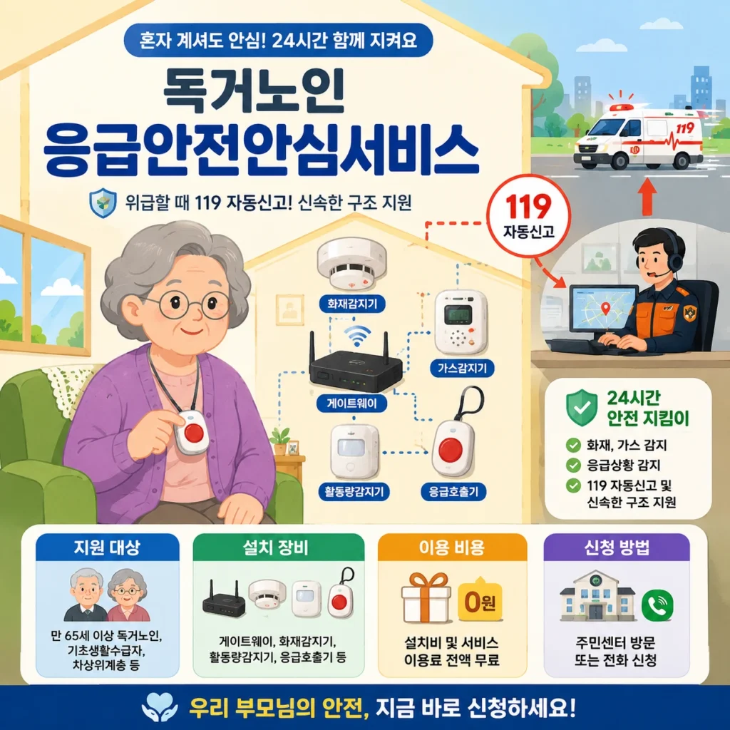 독거노인 응급안전안심서비스 신청 방법 및 무료 설치 대상 안내 1 독거노인 응급안전안심서비스