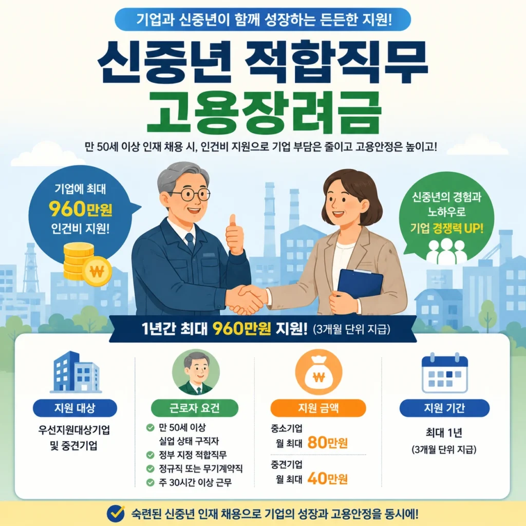 신중년 적합직무 고용장려금