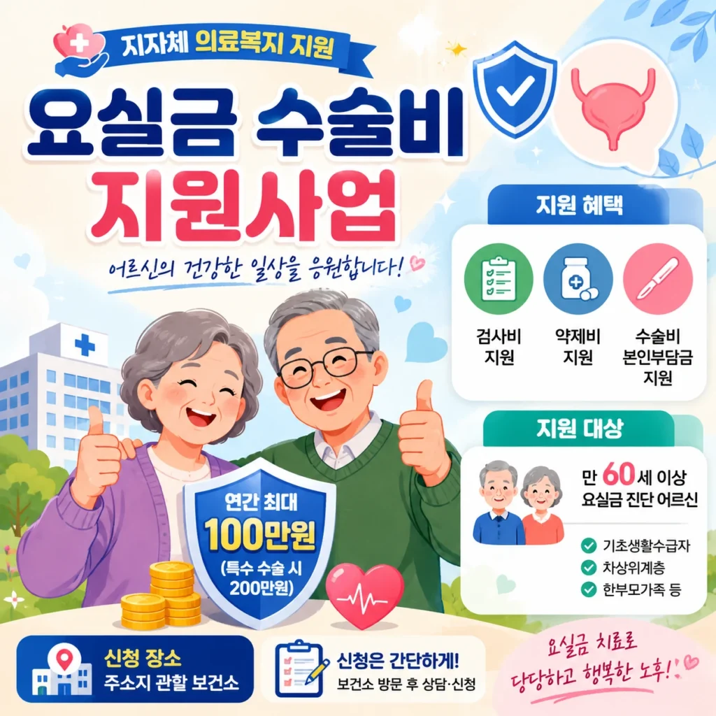 요실금 수술비 지원 2026년 지자체 신청 방법 및 대상 1 요실금 수술비 지원 (지자체)