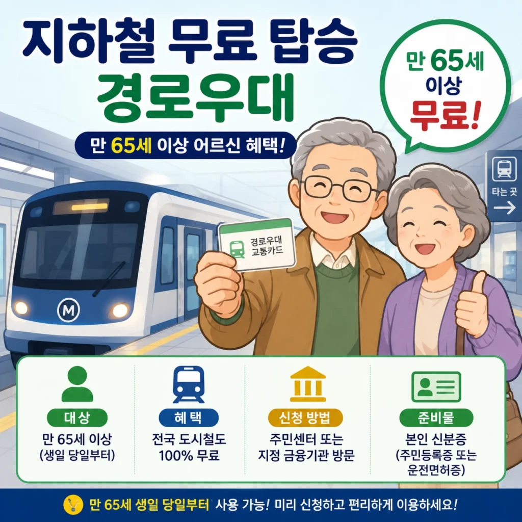 지하철 무료 탑승