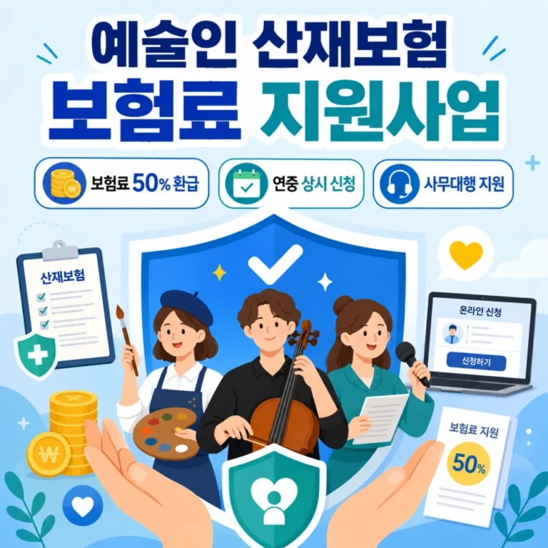 예술인 산재보험 보험료 지원사업