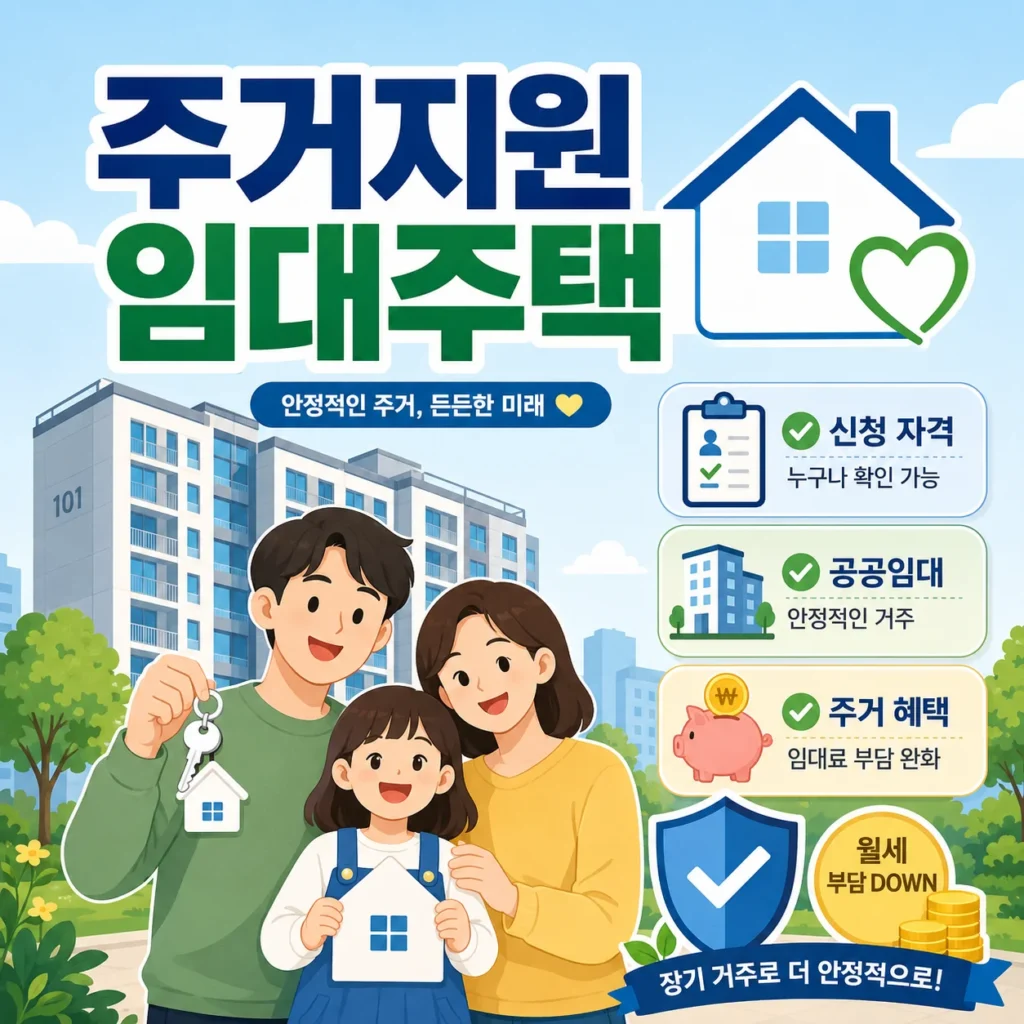 주거지원 임대주택 신청 자격 및 종류별 혜택 상세 안내 1 주거지원 임대주택